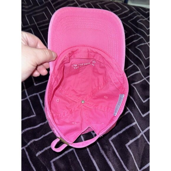 LIFE IS GOOD Pink Adjustable Ball Cap Hat Embroidered Daisy Flower 22 in - Picture 8 of 10